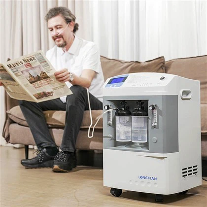 Kyrrstæður Dual Flow 10L súrefnisþykkni
